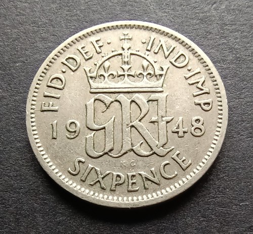 1948 sixpence king george vi - 1948,