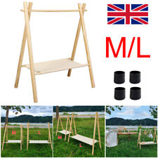 Childrens Clothes Rail Coat Rack Kids Wooden Hanging Dress Up Wardrobe Storage