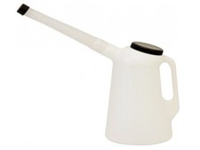 5L Oil Measuring Jug Plastic Flexi Spout & Lid For Pouring Oil Petrol Diesel