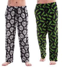 Official Rick And Morty Design 2pk Mens Soft Fleece Pyjama Trouser Bottoms 