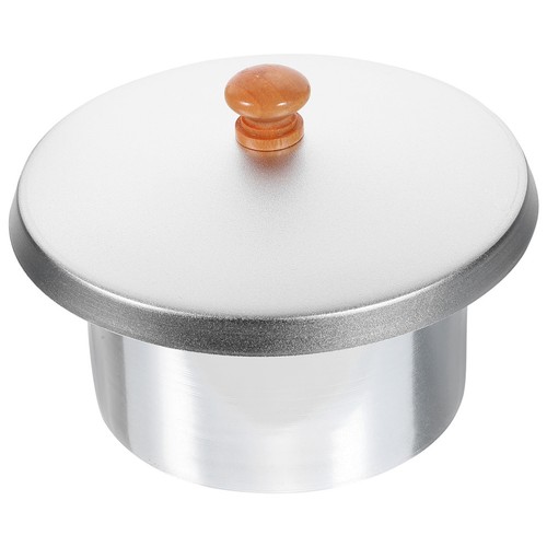 Silver aluminum wax pot - silver,