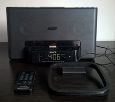 Sony iPhone iPod Speaker Dock ICF-DS15iPN Apple Lightning Clock Radio - Working