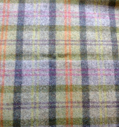 Tweed fabric green purple - tweed,