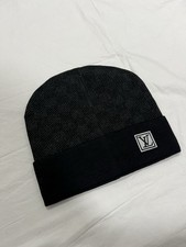 Louis Vuitton Black Damier Beanie Brand New