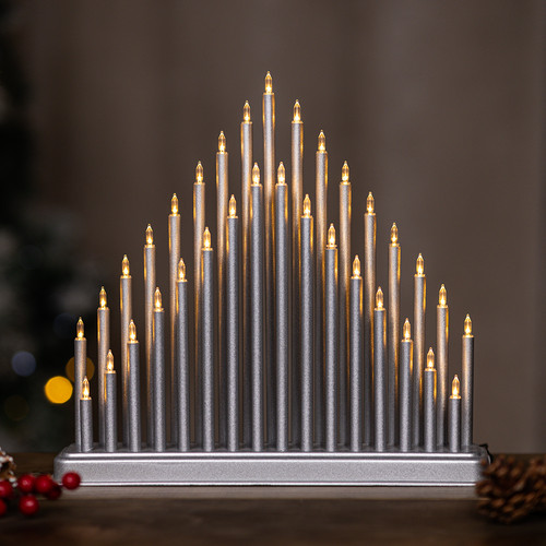 Christmas candle bridge - candle, light