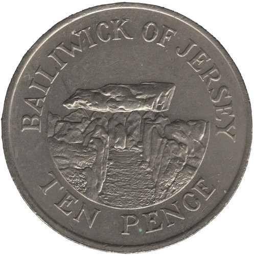 1984 jersey pence - jersey, 10