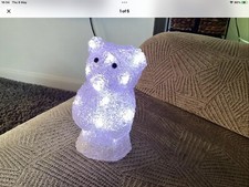 christmas Acrylic Polar Bear Light 6.5” Battery Operated
