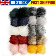 20Pcs Faux Fur Pom Poms 10 cm