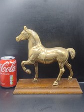 Large Vintage Brass Horse On