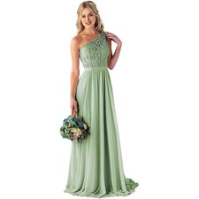 One Shoulder A Line Chiffon