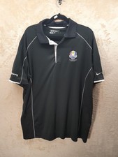 Nike Golf Tour Performance Authentic Large Gleneagles Ryder Cup Black Polo Shirt