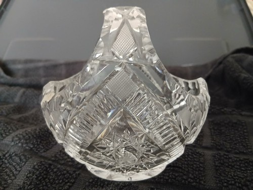 Vintage cut crystal glass - cut,
