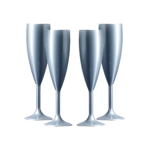 Silver plastic champagne - plastic,