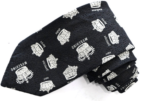 Moschino black silk men s - silk,
