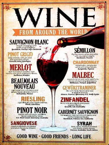 Wine retro metal plaque - wine,,