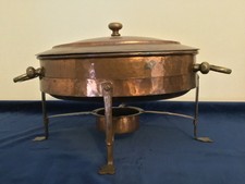 Copper Oval Chafing Dish in