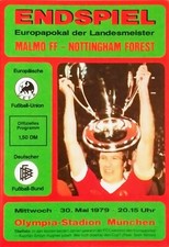 1979 European Cup Final Official Red border prog.. Nottingham Forest v Malmo