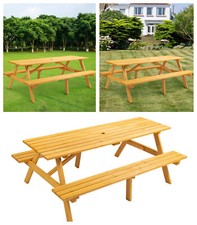 8-Person Rectangular Wooden