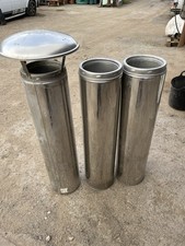 Selkirk Twin Wall Stainless 9 Inch 24 cm woodburner Flue Pipes and Clips