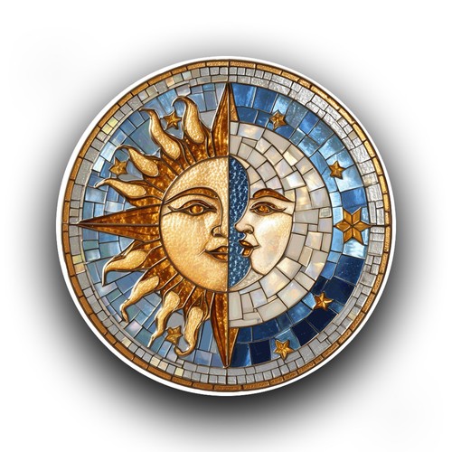 Celestial sun and moon - sun,