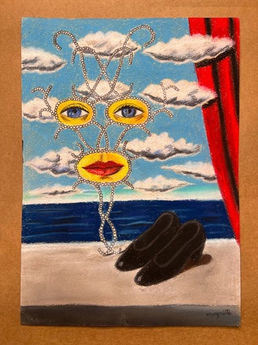 Rene magritte drawing paper - drawing, on