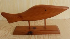 Vintage Wood Carved Fish
