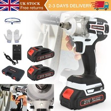 1000Nm 1/2" Cordless Electric Impact Wrench Drill Gun Ratchet Driver w/2 Battery