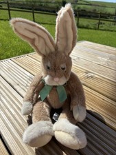 Vintage Russ Berrie & Co Stuart Hare Rabbit Bunny Plush Soft Toy Wired Ears 15"