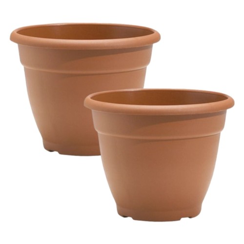 2pc round plastic - plastic, pot