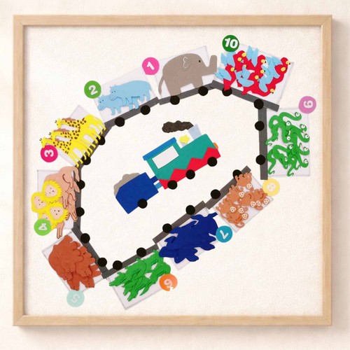 123 zoo felt story set - zoo,