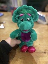 Vintage Barney And Friends Baby Bop Green Dinosaur Plush With Sounds working 