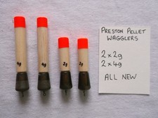 4 x preston  pellet wagglers
