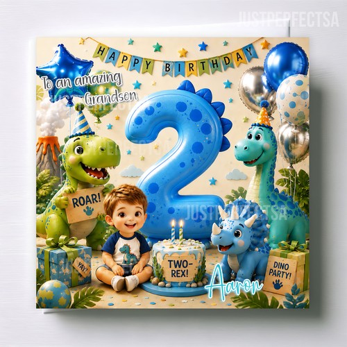 Personalised dinosaur 2nd - personalised,