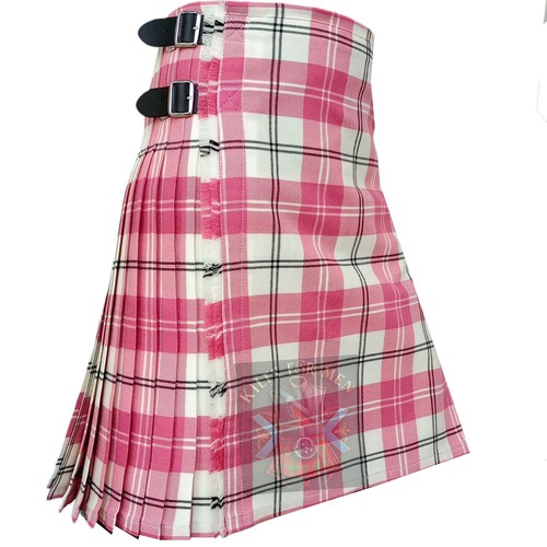 Ailsa pink tartan kilt - pink,