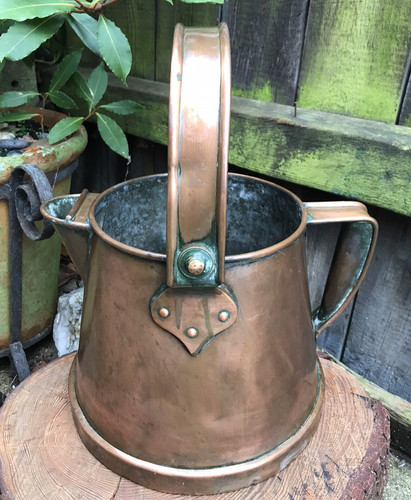 Antique copper water jug dairy - antique,