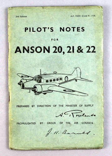 Avro anson 22 pilots - avro, &