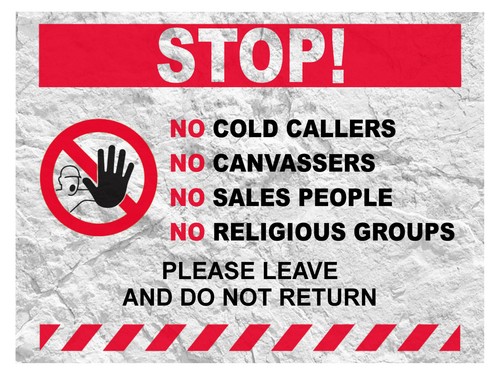321 stop cold callers metal - cold,
