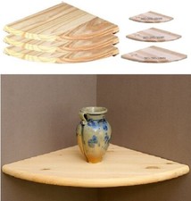 New Wall Mounted Natural Wood Wooden Corner Shelve Shelf Rack Storage Kit Stand