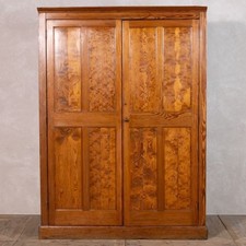 1910 VINTAGE PITCH PINE TALL CUPBOARD WITH MULTIPLE STORAGE SHELVES