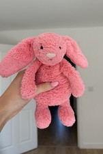 Jellycat Small coral Bashful Bunny Pink Soft Plush Toy 8" Rare and retired 