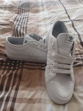 adidas nizza trainers white size 7 good condition