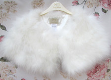 BNWOT Jenny Packham Ivory  FEATHER Bridal Shrug Shawl STOLE 8/10/12 £60