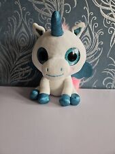 Sega “I Feel Like A Unicorn” Teddy Bear Soft Plush Toy 8" Large Eyes Blue