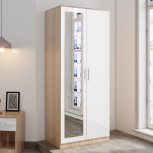 High gloss doors wardrobe - 2,