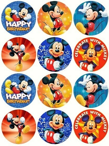Mickey mouse cake toppers - 24,