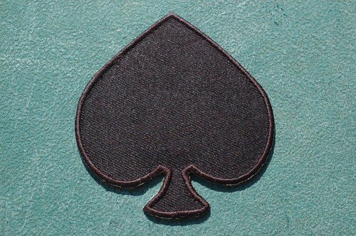 Ace spades iron sew on - of, iron/sew