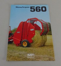Brochure Massey Ferguson Round Baler MF 560 Stand 08/1978