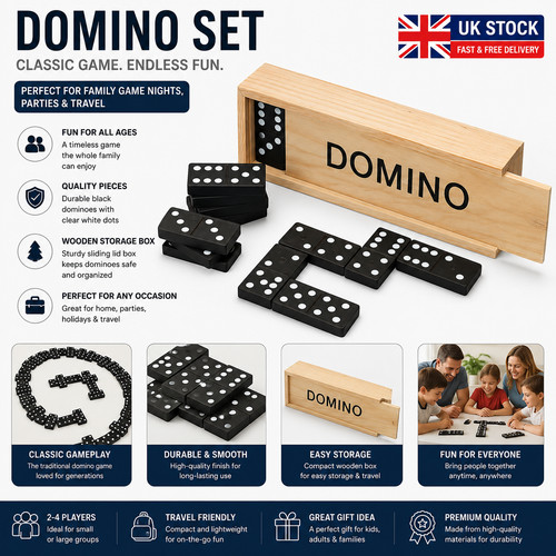 Dominoes game set wooden - 28,