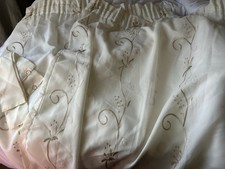 CREAM VOILE LINED EMBROIDERED
