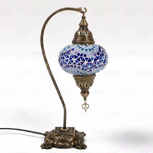 Blue turkish mosaic table - blue,